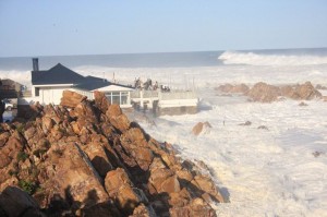 A spring tide storm at the Mossel Bay Poort